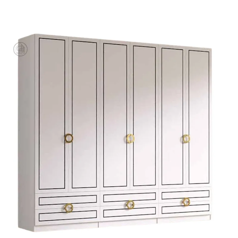 ארון פתיחה 6 דלתות | דגם גולד חריטה