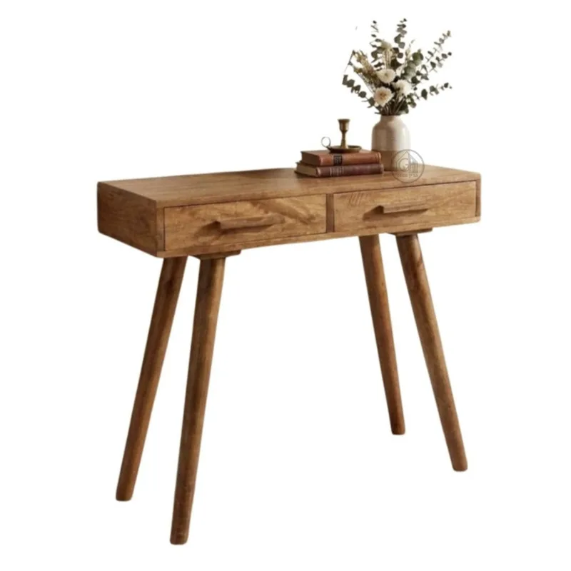 קונסולה מעץ מלא עם מגירות | דגם D-1