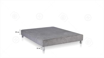 בסיס מרופד זוגי (ללא מזרן)עד 160/190