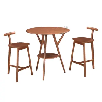 שולחן בר. צבע: אגוז WWW.G-H.CO.IL