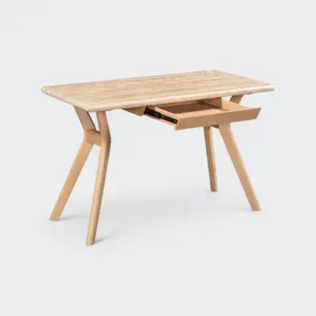 שולחן כתיבה קמיליה פלטה שיש טרוונטין + מגירה