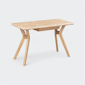 שולחן כתיבה קמיליה פלטה שיש טרוונטין + מגירה