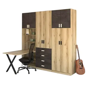 פינת עבודה משולבת ארון בגדים | דגם 586