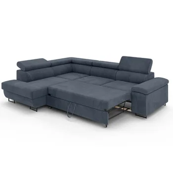 ספה פינתית נפתחת למיטה זוגית עם ארגז מצעים G-H.CO.IL