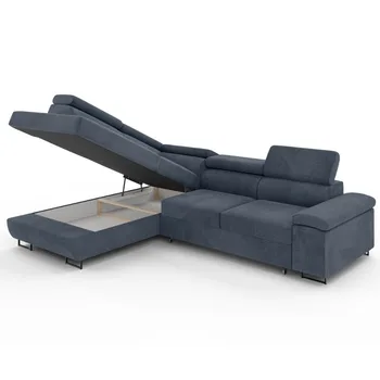 ספה פינתית נפתחת למיטה זוגית עם ארגז מצעים G-H.CO.IL