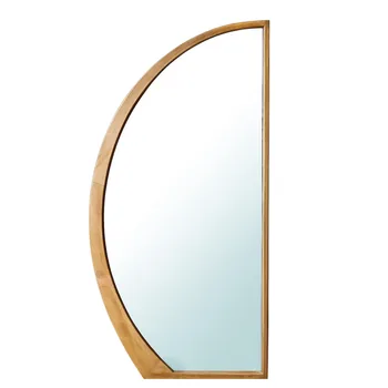 מראה חצי עיגול | עץ מלא | גוון טבעי בהיר. G-H.CO.IL