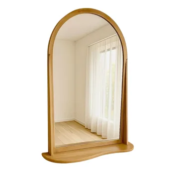 מראה עם מדף | דגם עץ מלא