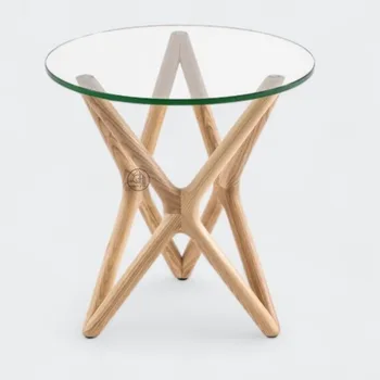 שולחן צד זכוכית עגול  | דגם מילאן | G-H.CO.IL