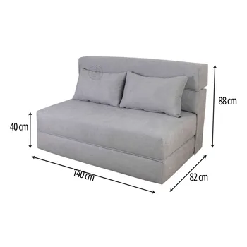 מידה במצב סגור - ספה נפתחת למיטה זוגית | פתרון אירוח מודרני