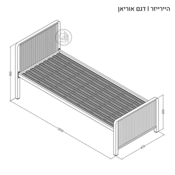 מיטת היירייזר משולשת עם מנורת לד| דגם אוריאן WWW.G-H.CO.IL