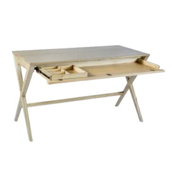 שולחן עבודה עם מגירה | דגם מגי -  גוון אלון טבעי