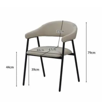 כיסא מרופד ד.עור רגל מתכת 0 מידות WWW.G-H.CO.IL