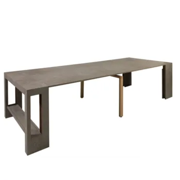 צבע: אגוז אמריקאי - קונסולה נפתחת לשולחן אוכל