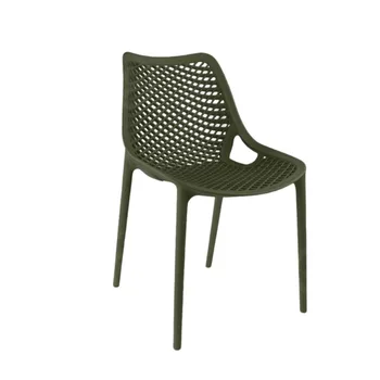 כיסא פלסטיק קשיח עם ידיות  |  דגם אולטרה | מוקה WWW.G-H.CO.IL