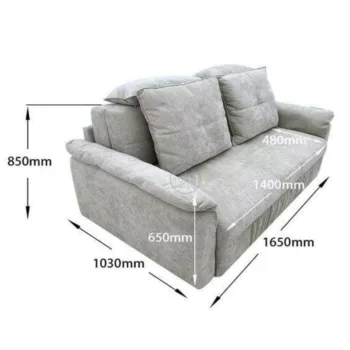 צבע: בז' - ספה נפתחת למיטה זוגית 140 ס"מ | ספת אירוח נפתחת | דגם לונה . sofa-bed-140-green-house