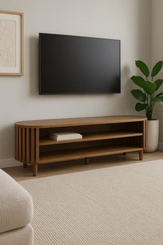מזנון TV מעץ מנגו טבעי