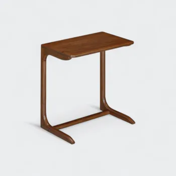 שולחן צד לפטופ אגוז | 55/35 גובה 60 ס"מ