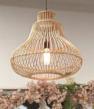 מנורת במבו קש | קוטר 45 גובה 42