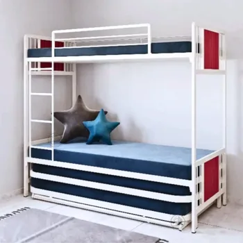 מיטת קומותיים משולשת ממתכת | דגם כוכבים