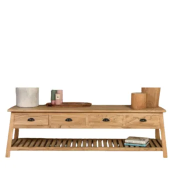 מזנון עץ מלא | דגם טרפז