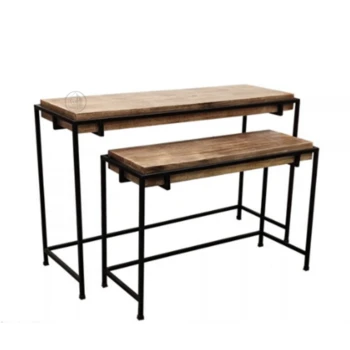 סט קומודות | דגם ספסל עץ מתכת